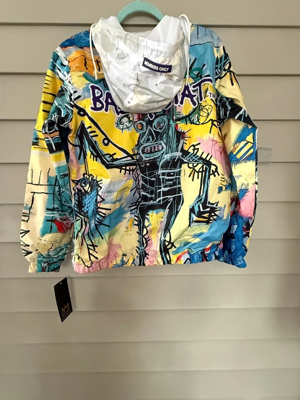 Members Only Jean-Michel Basquiat Multicolor Graphic Hooded Jacket